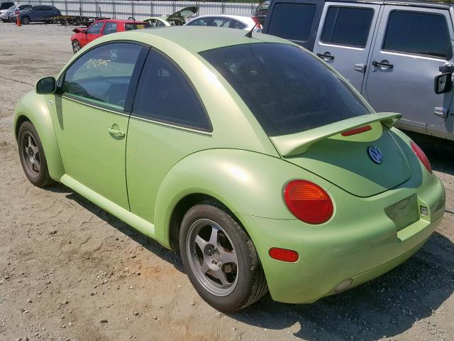 3VWCP21C21M461662 - 2001 VOLKSWAGEN NEW BEETLE მწვანე ფოტო 3