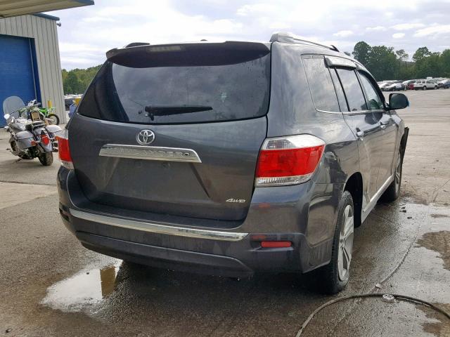 5TDDK3EH7CS167680 - 2012 TOYOTA HIGHLANDER GRAY photo 4