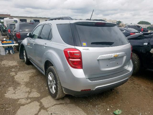 2GNALCEK0G1184322 - 2016 CHEVROLET EQUINOX LT SILVER photo 3