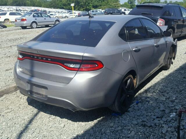 1C3CDFBB7FD369415 - 2015 DODGE DART SXT GRAY photo 4