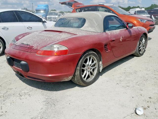 WP0CA29823U620778 - 2003 PORSCHE BOXSTER RED photo 4