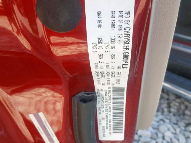 1J4RG5GTXAC116283 - 2010 JEEP COMMANDER 红色 照片 10