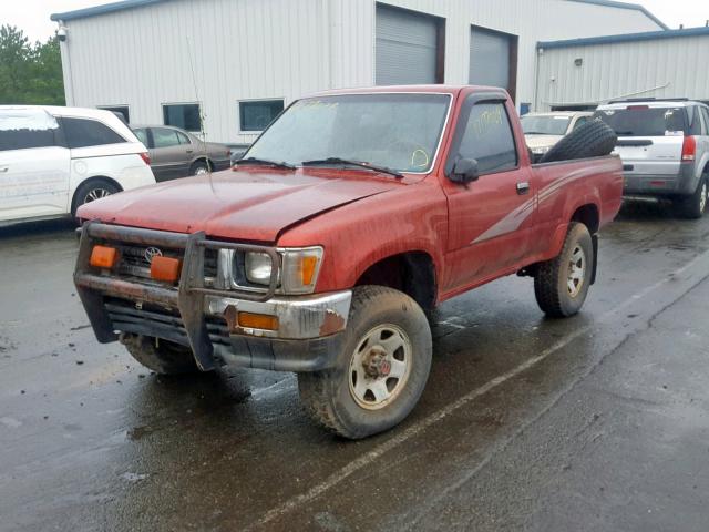 4TARN01PXPZ114514 - 1993 TOYOTA PICKUP 1/2 RED photo 2