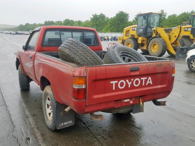 4TARN01PXPZ114514 - 1993 TOYOTA PICKUP 1/2 RED photo 3