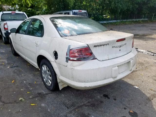 1C3EL46R24N175941 - 2004 CHRYSLER SEBRING LX WHITE photo 3