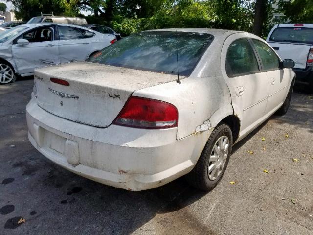 1C3EL46R24N175941 - 2004 CHRYSLER SEBRING LX WHITE photo 4