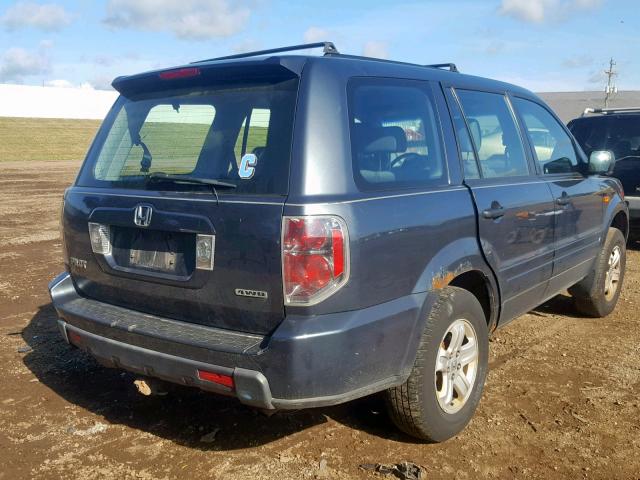 5FNYF18106B016570 - 2006 HONDA PILOT LX GRAY photo 4