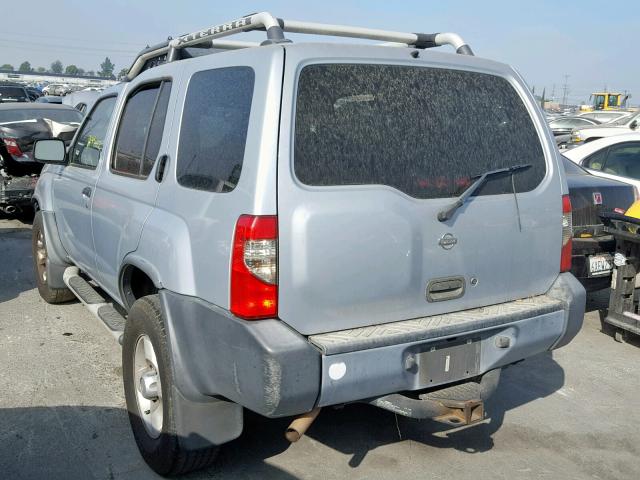 5N1ED28TX1C531268 - 2001 NISSAN XTERRA XE SILVER photo 3