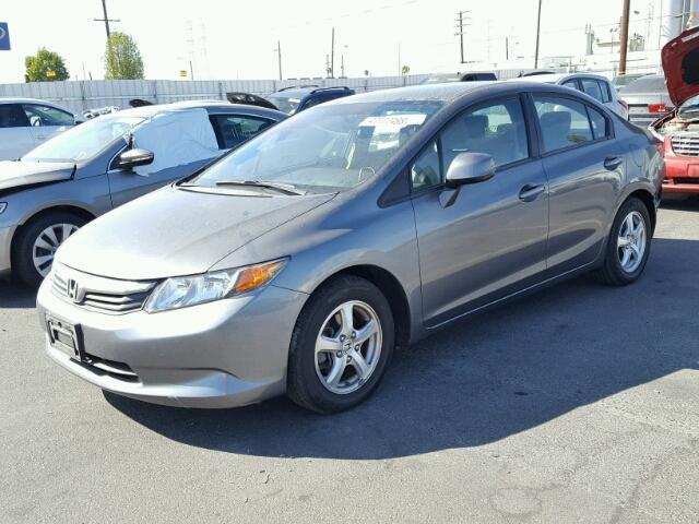 19XFB5F54CE000051 - 2012 HONDA CIVIC NATU GRAY photo 2