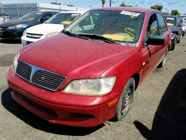 JA3AJ26EX2U012456 - 2002 MITSUBISHI LANCER ES RED photo 2