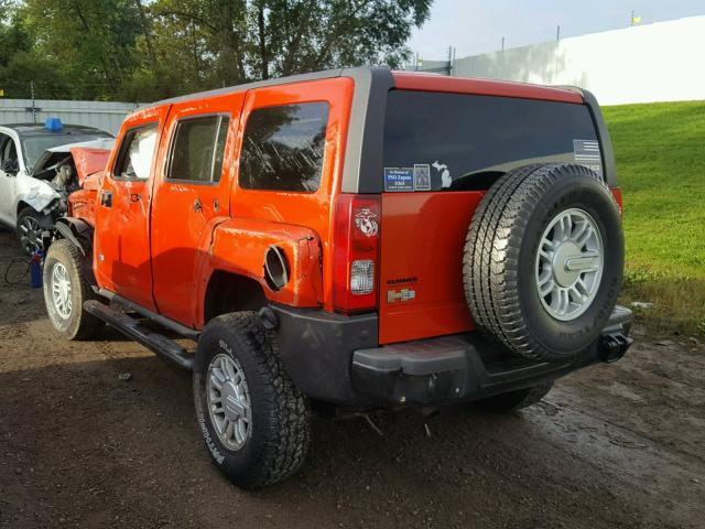 5GTEN13E788114894 - 2008 HUMMER H3 ORANGE photo 3