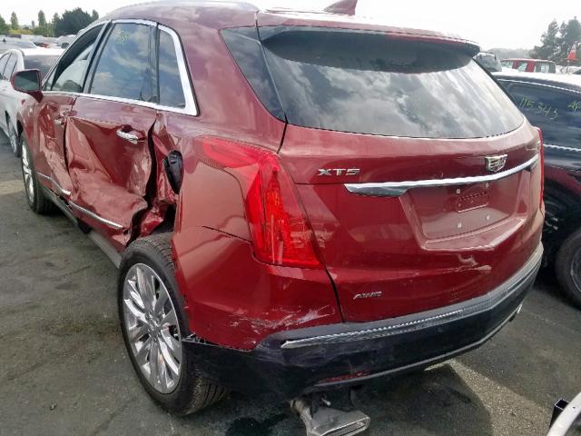 1GYKNFRSXKZ225603 - 2019 CADILLAC XT5 PREMIU RED photo 3