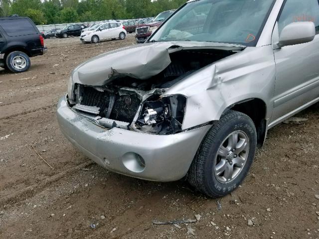 JTEGP21A650070795 - 2005 TOYOTA HIGHLANDER SILVER photo 9