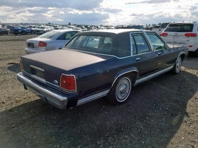 2FACP74F7LX109227 - 1990 FORD CROWN VICT BLUE photo 4