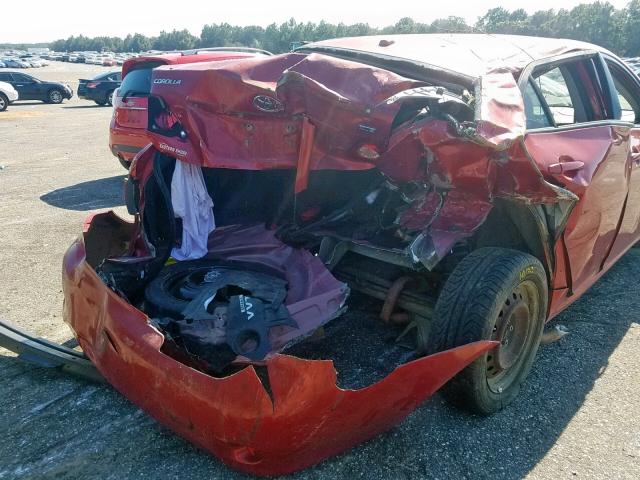 1NXBU40E69Z155217 - 2009 TOYOTA COROLLA BA RED photo 9