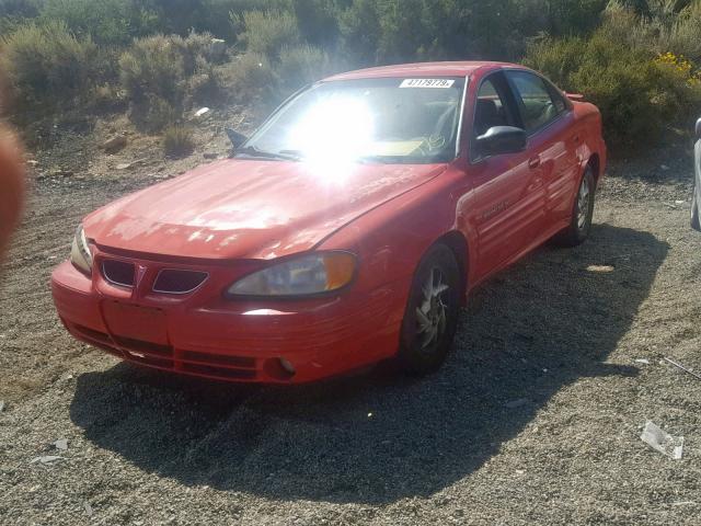 1G2NF52T61M577560 - 2001 PONTIAC GRAND AM S RED photo 2