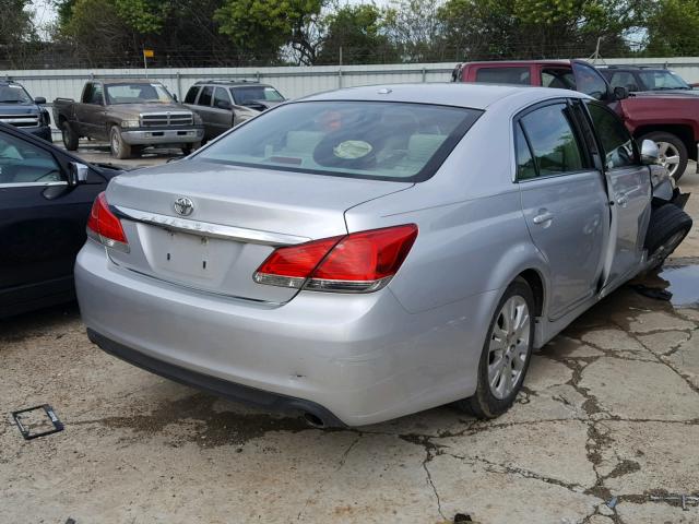 4T1BK3DB7BU437291 - 2011 TOYOTA AVALON BAS SILVER photo 4