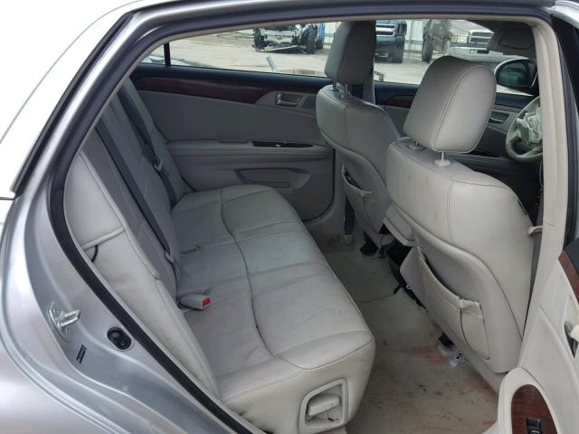 4T1BK3DB7BU437291 - 2011 TOYOTA AVALON BAS SILVER photo 6