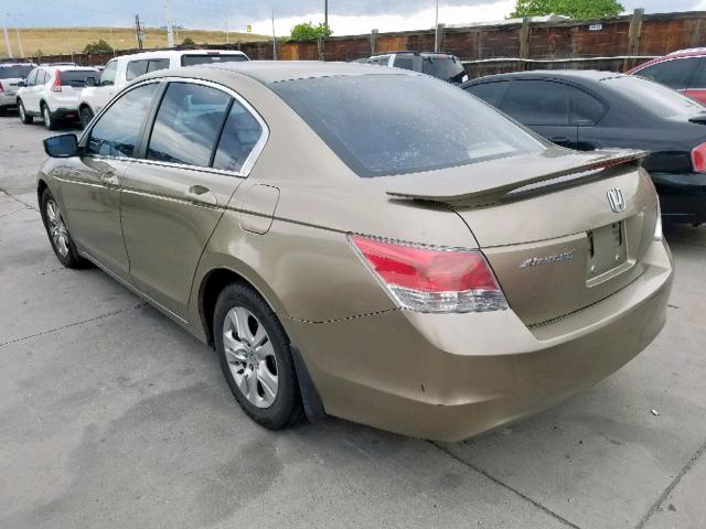 1HGCP26488A033527 - 2008 HONDA ACCORD LXP TAN photo 3