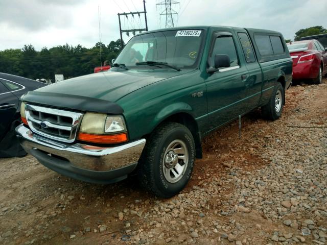 1FTYR14X4XPB97584 - 1999 FORD RANGER SUP GREEN photo 2