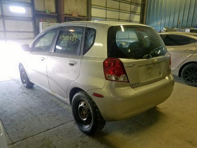 KL1TD66617B792133 - 2007 CHEVROLET AVEO BASE ვერცხლისფერი ფოტო 3