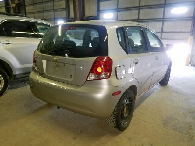 KL1TD66617B792133 - 2007 CHEVROLET AVEO BASE ვერცხლისფერი ფოტო 4