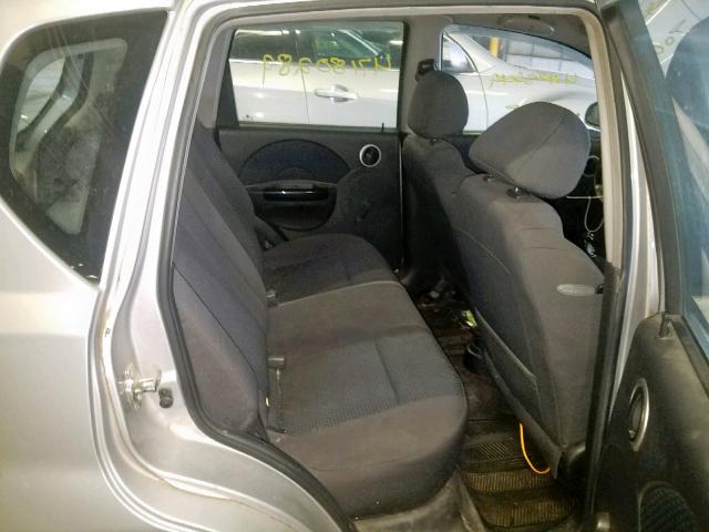 KL1TD66617B792133 - 2007 CHEVROLET AVEO BASE ვერცხლისფერი ფოტო 6