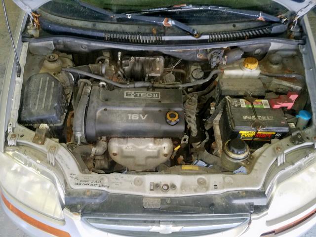 KL1TD66617B792133 - 2007 CHEVROLET AVEO BASE ვერცხლისფერი ფოტო 7