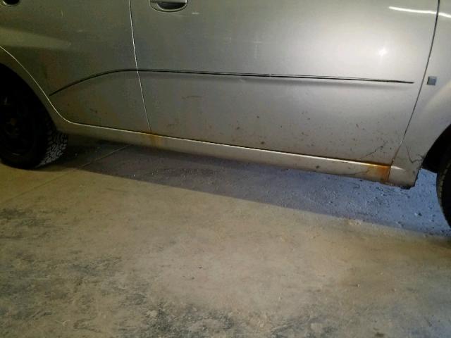 KL1TD66617B792133 - 2007 CHEVROLET AVEO BASE ვერცხლისფერი ფოტო 9