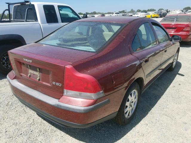 YV1RS61R712073335 - 2001 VOLVO S60 RED photo 4