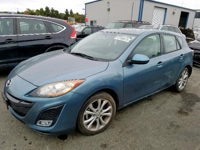 JM1BL1H67A1315629 - 2010 MAZDA 3 S BLUE photo 2