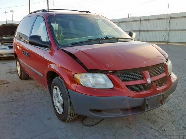 1B4GP15B32B555264 - 2002 DODGE CARAVAN EC RED photo 1