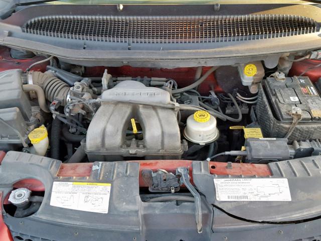 1B4GP15B32B555264 - 2002 DODGE CARAVAN EC RED photo 7