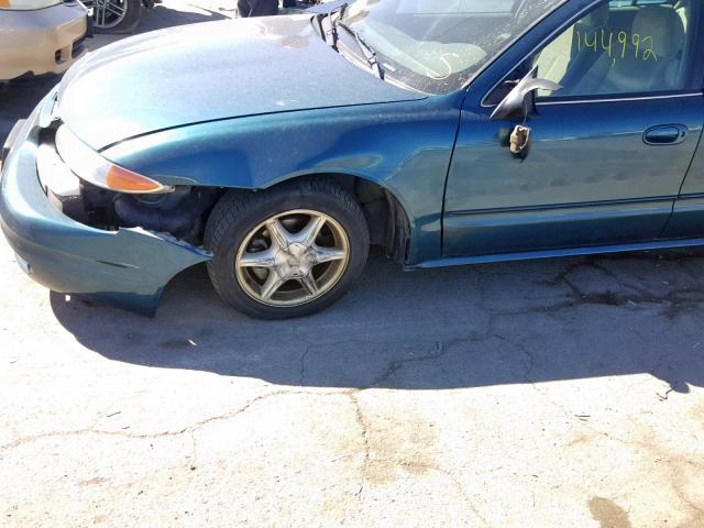 1G3NL52E63C156579 - 2003 OLDSMOBILE ALERO GL GREEN photo 9