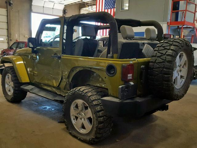 1J4FA54117L136129 - 2007 JEEP WRANGLER S GREEN photo 3