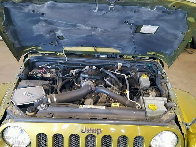 1J4FA54117L136129 - 2007 JEEP WRANGLER S GREEN photo 7