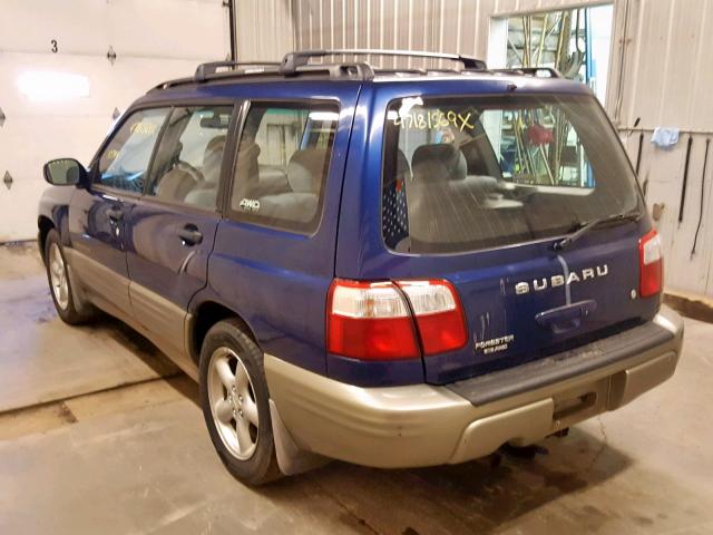 JF1SF65521G711812 - 2001 SUBARU FORESTER S BLUE photo 3