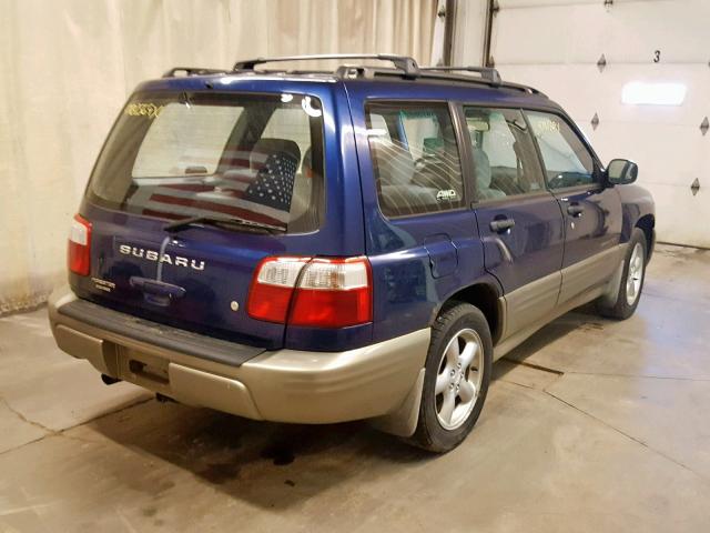 JF1SF65521G711812 - 2001 SUBARU FORESTER S BLUE photo 4