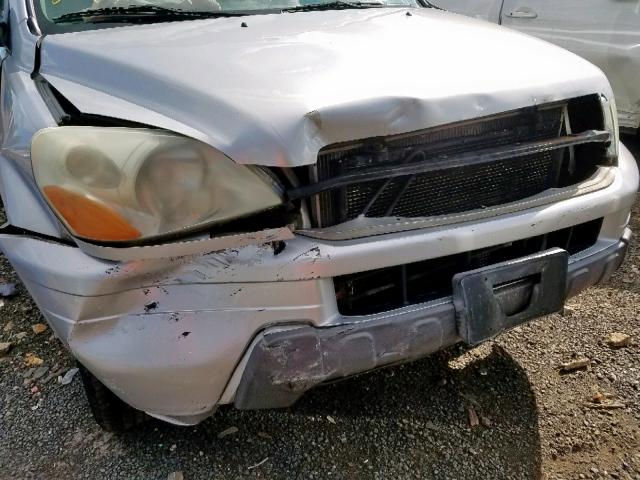 2HKYF18145H514402 - 2005 HONDA PILOT LX SILVER photo 9