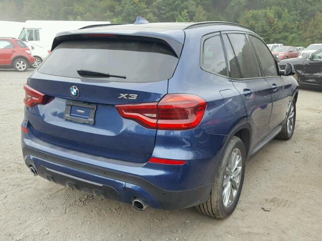 5UXTR9C54JLC78349 - 2018 BMW X3 XDRIVEM 蓝色 照片 4