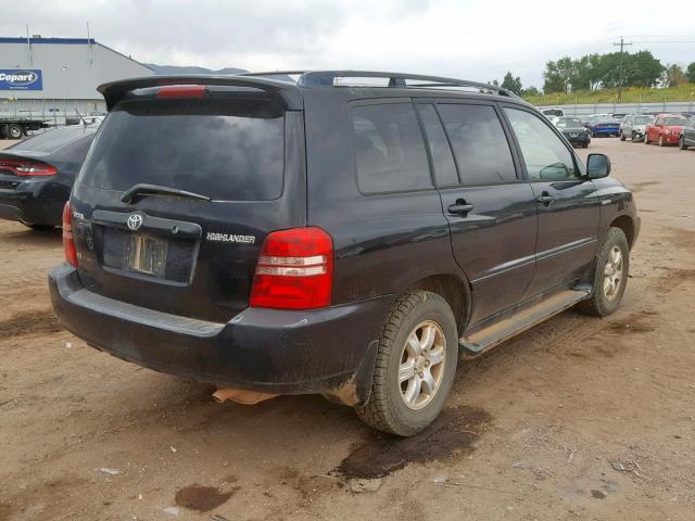 JTEHF21A520074159 - 2002 TOYOTA HIGHLANDER BLACK photo 4