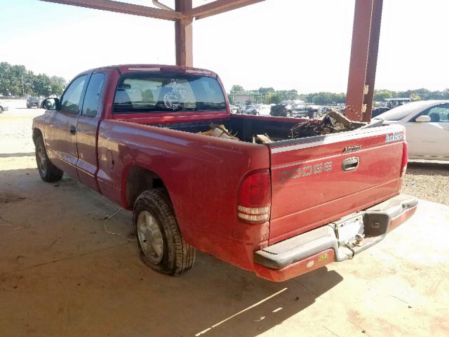 1B7FL22P1WS644952 - 1998 DODGE DAKOTA RED photo 3