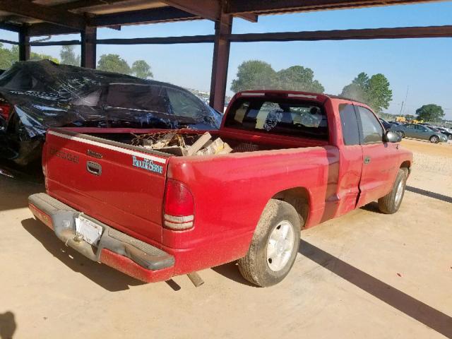 1B7FL22P1WS644952 - 1998 DODGE DAKOTA RED photo 4