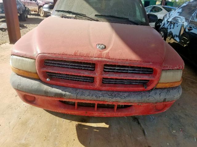 1B7FL22P1WS644952 - 1998 DODGE DAKOTA RED photo 7