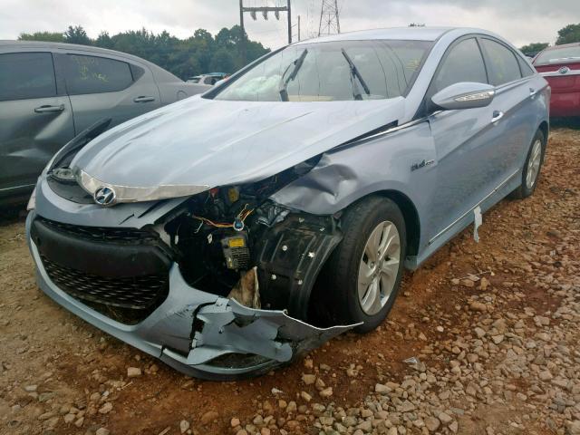 KMHEC4A49DA098348 - 2013 HYUNDAI SONATA HYB BLUE photo 2