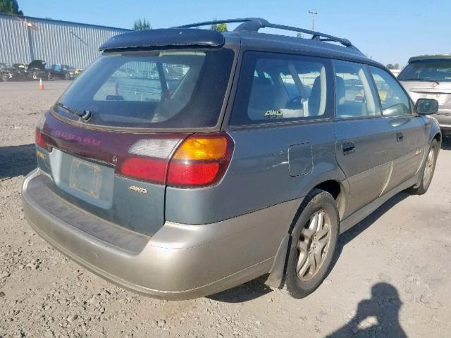 4S3BH675627622019 - 2002 SUBARU LEGACY OUT GREEN photo 4