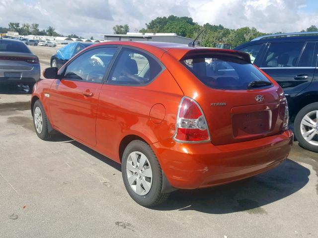 KMHCM3AC4AU149772 - 2010 HYUNDAI ACCENT BLU ORANGE photo 3