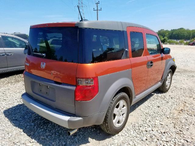 5J6YH18625L006845 - 2005 HONDA ELEMENT EX ORANGE photo 4