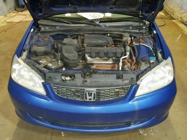 1HGEM21384L055042 - 2004 HONDA CIVIC DX V BLUE photo 7