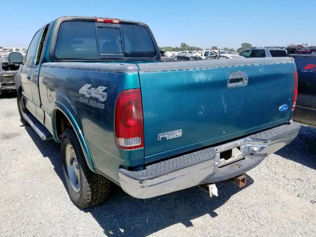 1FTDX1861VKA01276 - 1997 FORD F150 GREEN photo 3